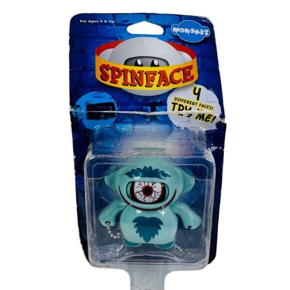Bigatron Monskey‎ Spin Face Blue Monster Keychain Urban Figure 2.5" Toy